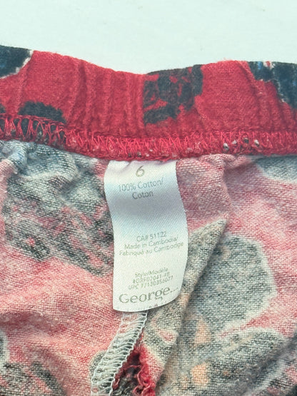 George Monster Truck Flannel Pajama Size 6