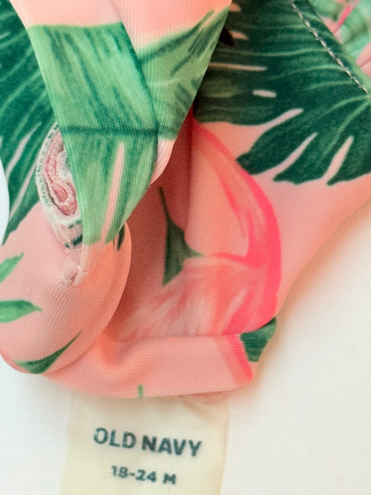 Old Navy Flamingo Rash Guard Swimsuit 18-24M