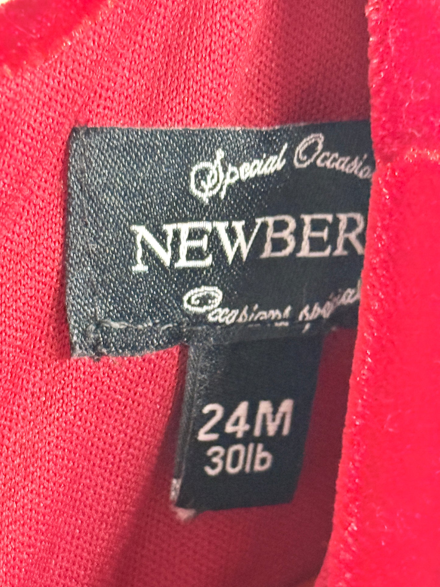 Velvet Christmas Dress 24m