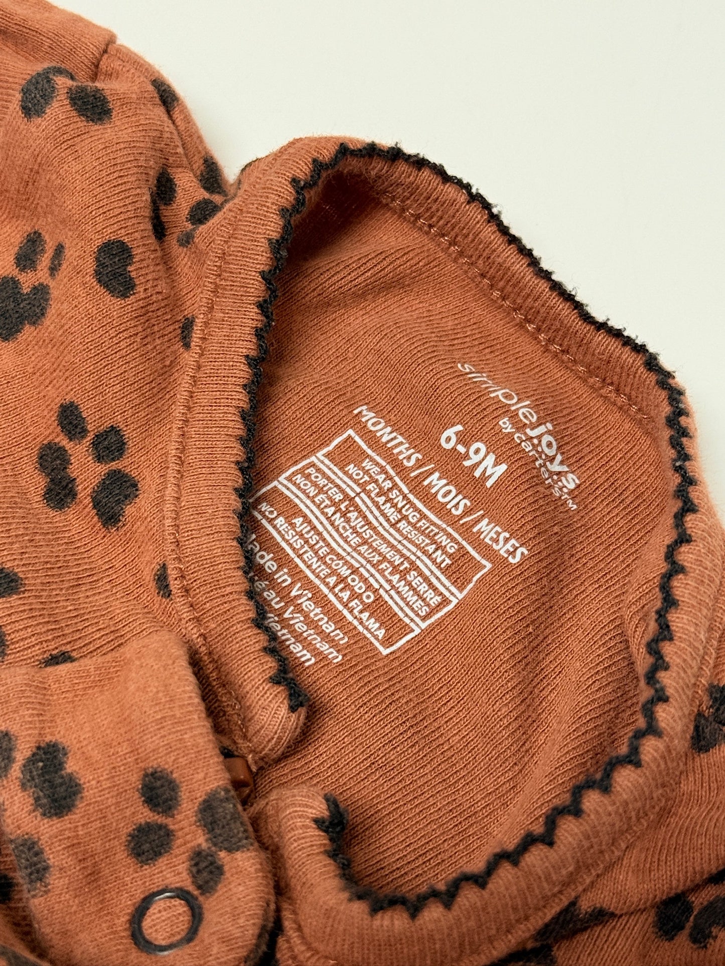 Simple Joys by Carter’s Baby Footed Pajama Sleeper | Speckled Print | Rust | Size 6–9M