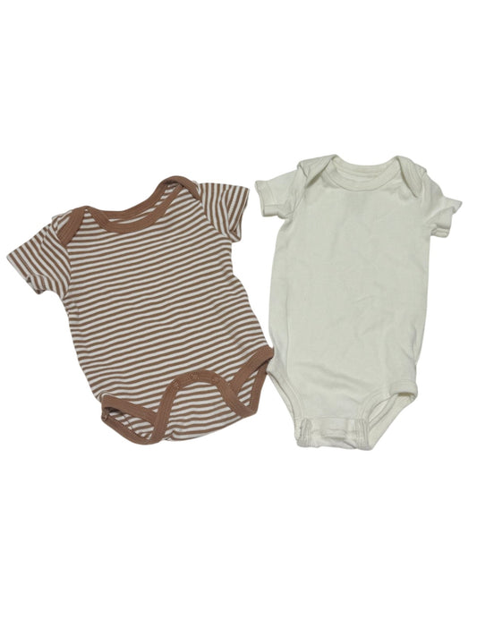 Striped & Cream Bodysuit 2-Pack 3M