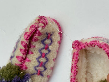 New - Karagiannis Handmade Greek Wool Slippers infant US3/4