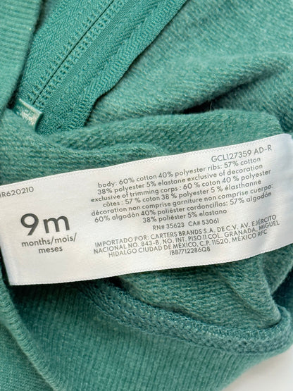 Carter's Green Zip-Up Hoodie 9M