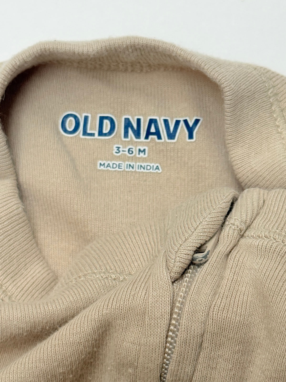Old Navy Beige Zip Footed Sleeper 3-6M