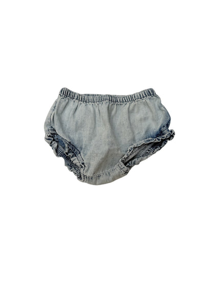Baby Gap Chambray Ruffle Bloomer Shorts 0-3M