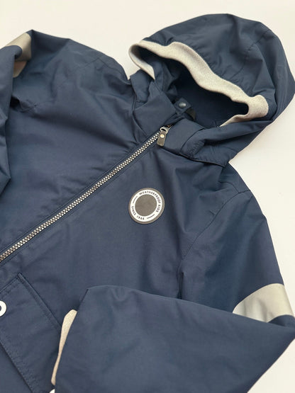 Reima Navy Hooded Rain Jacket Size 6Y