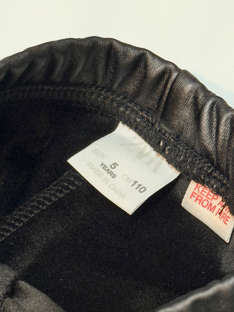 Zara Faux Leather leggings 5Y