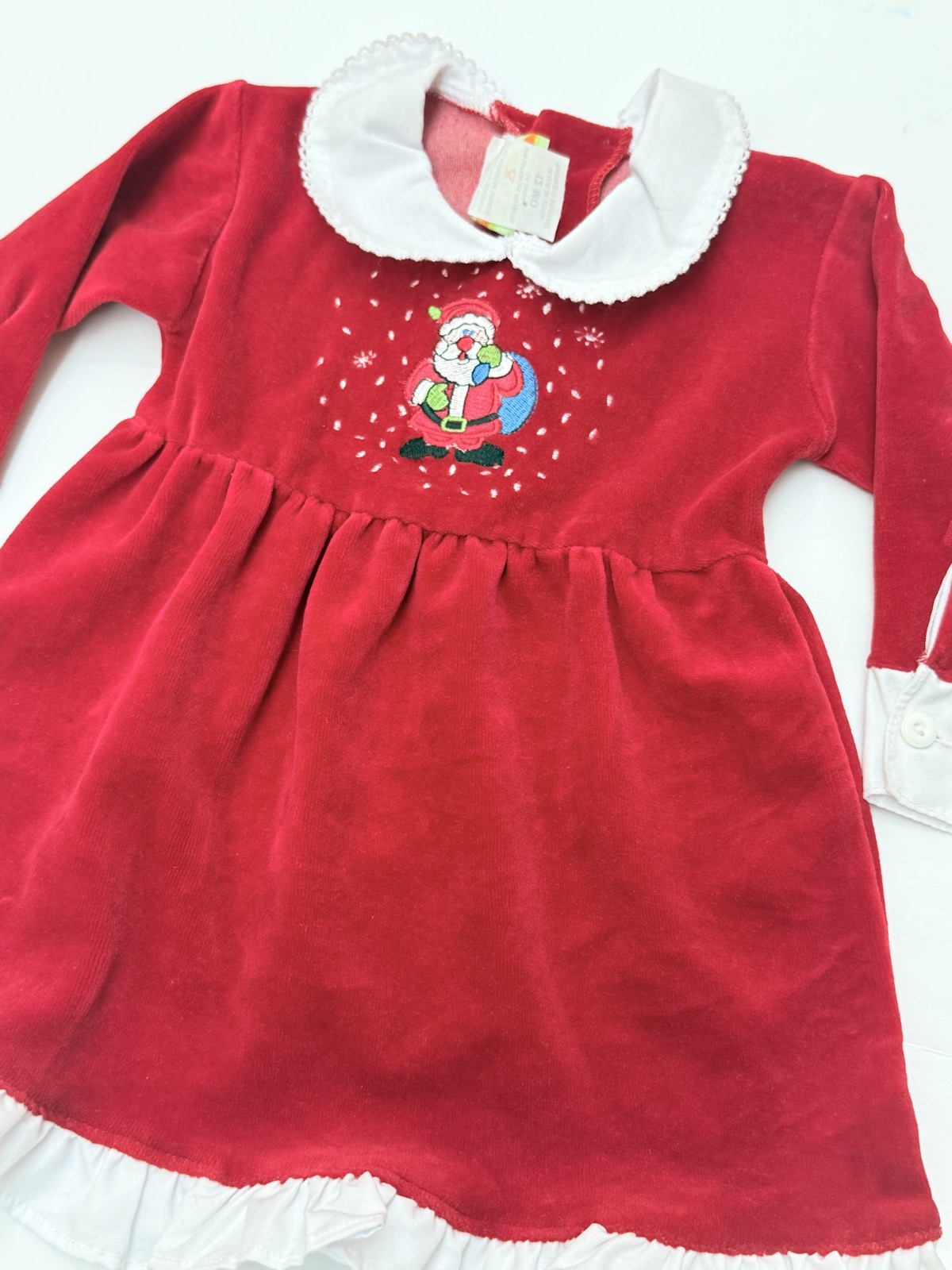 Pam Red Velour Santa Dress 12 Months