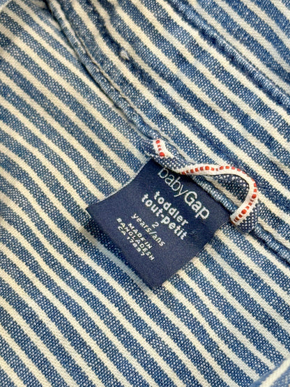 Baby Gap Blue Stripe Button Shirt 2T