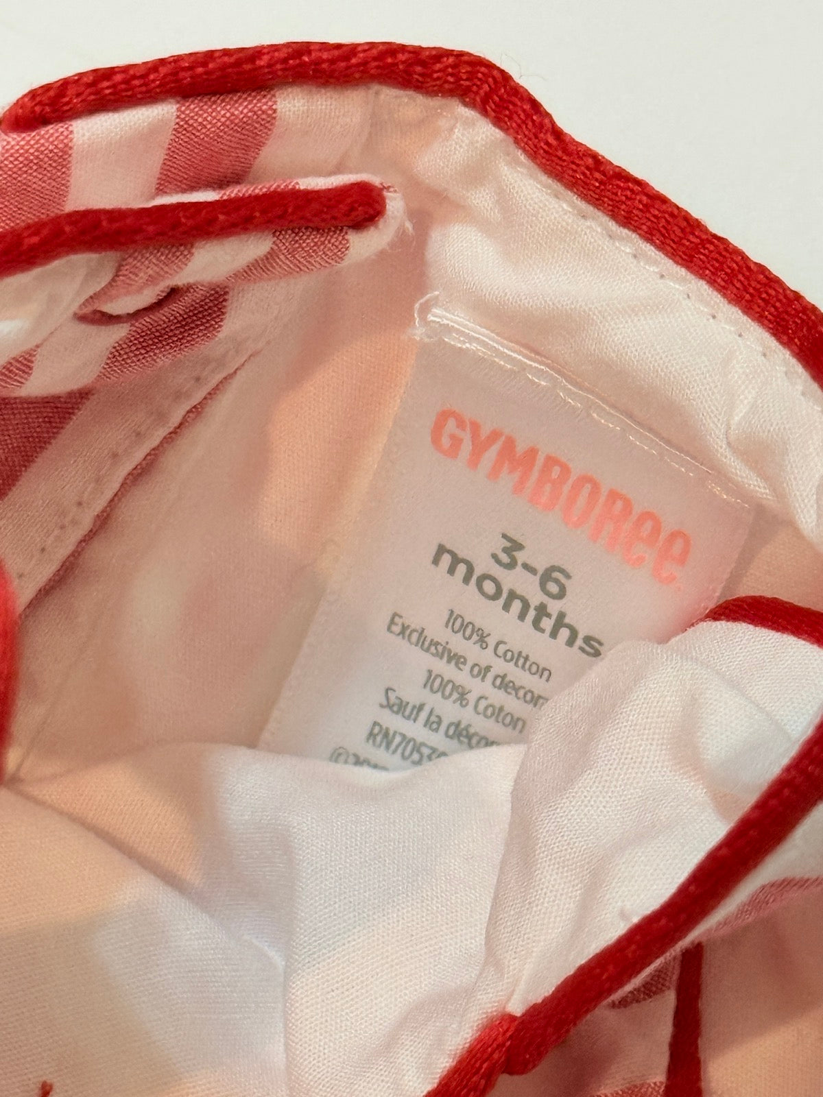 Gymboree Red White Stripe Dress 3-6m