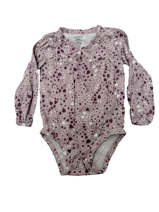 Carter's Heart Print Bodysuit 24M