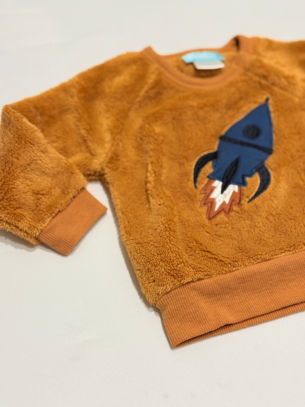 Pekkle Caramel Rocket Sweat-shirt en molleton 12 mois
