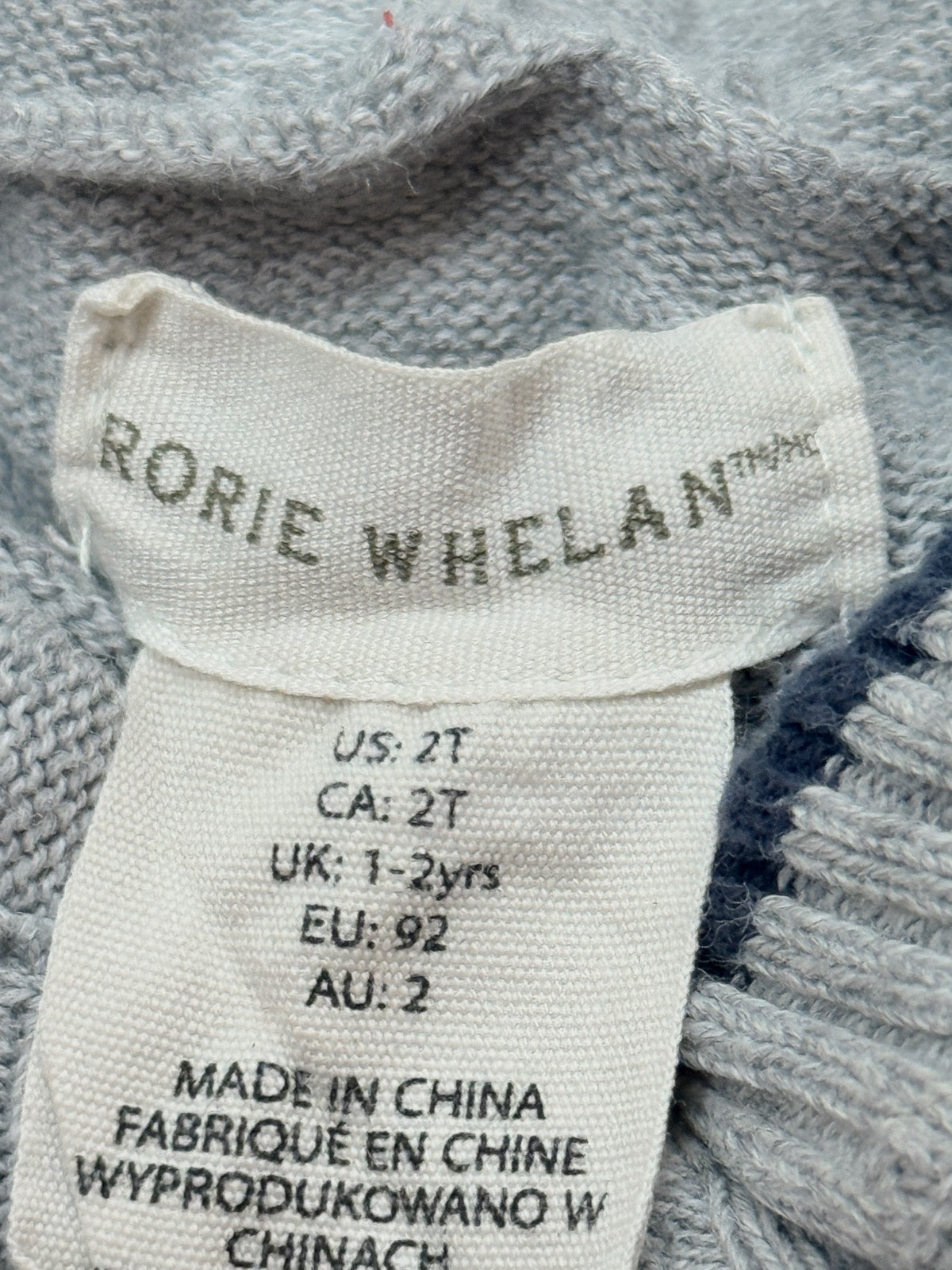 Rorie Whelan Knit Cotton Dinosaur Hooded Sweater 2T