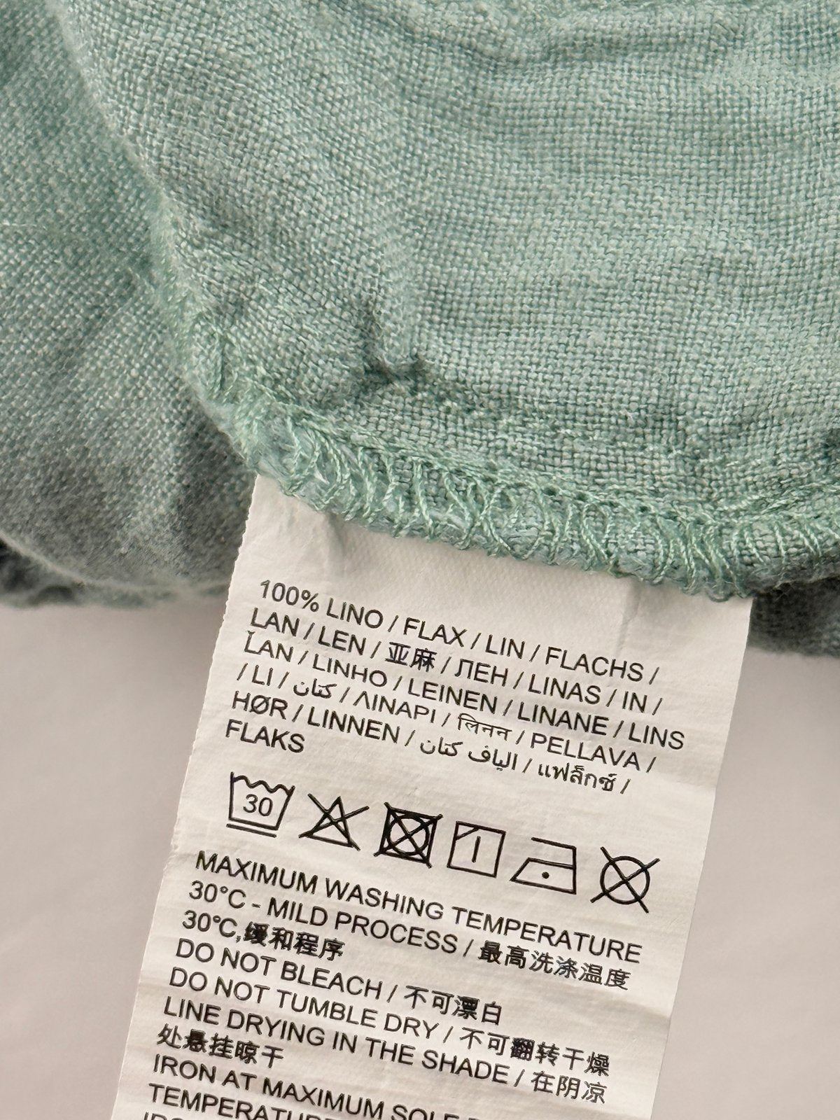 Fagottino Sage Green Linen Overalls Size 24-30M