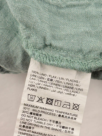 Fagottino Sage Green Linen Overalls Size 24-30M