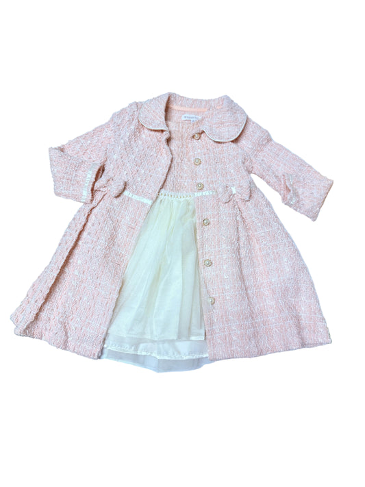 Nanette Kids Tweed Dress Coat with Tulle Skirt, 4T