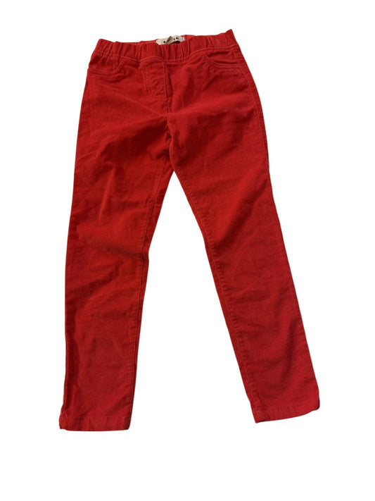 Boden Red Corduroy Skinny Pants 7Y