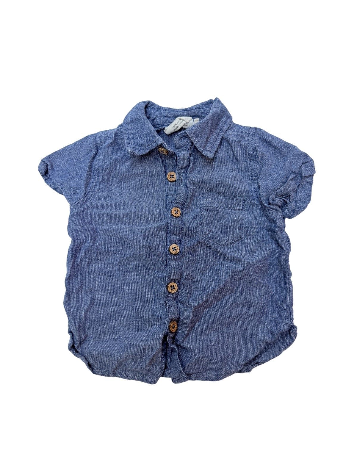 City Mouse Chambray Button-Up Shirt 18-24M