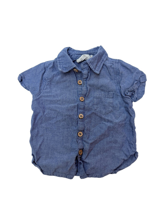 City Mouse Chambray Button-Up Shirt 18-24M