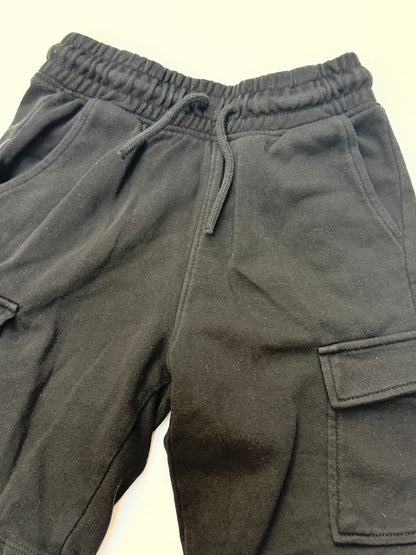 H&M Black Cargo Shorts Size 7-8Y