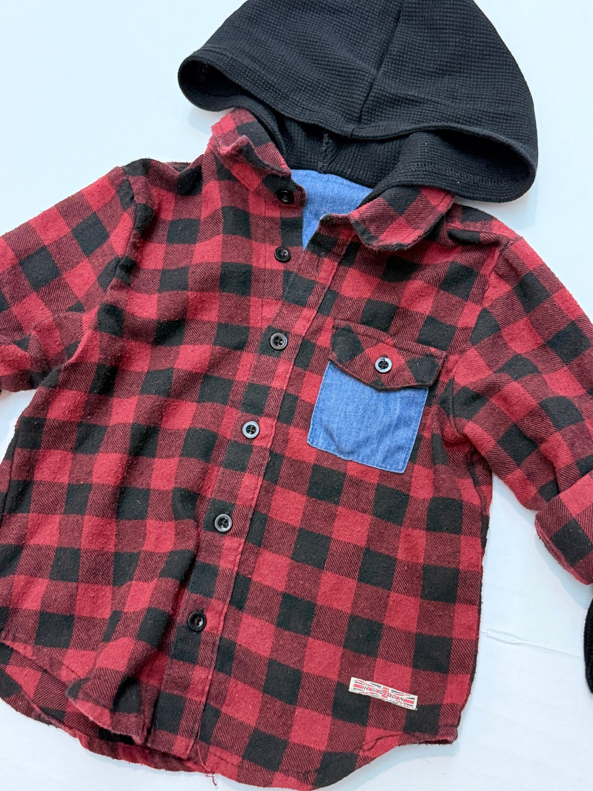 Hudson Buffalo Plaid Hooded Shirt 2T