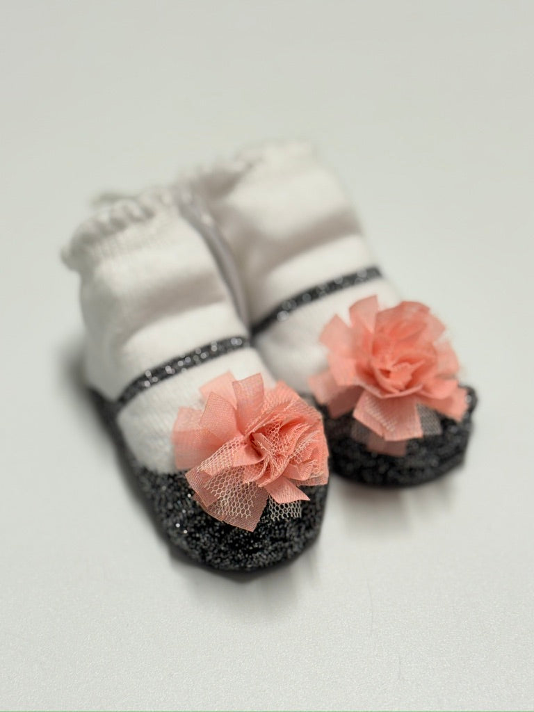Mud Pie Flower Socks 0-12m