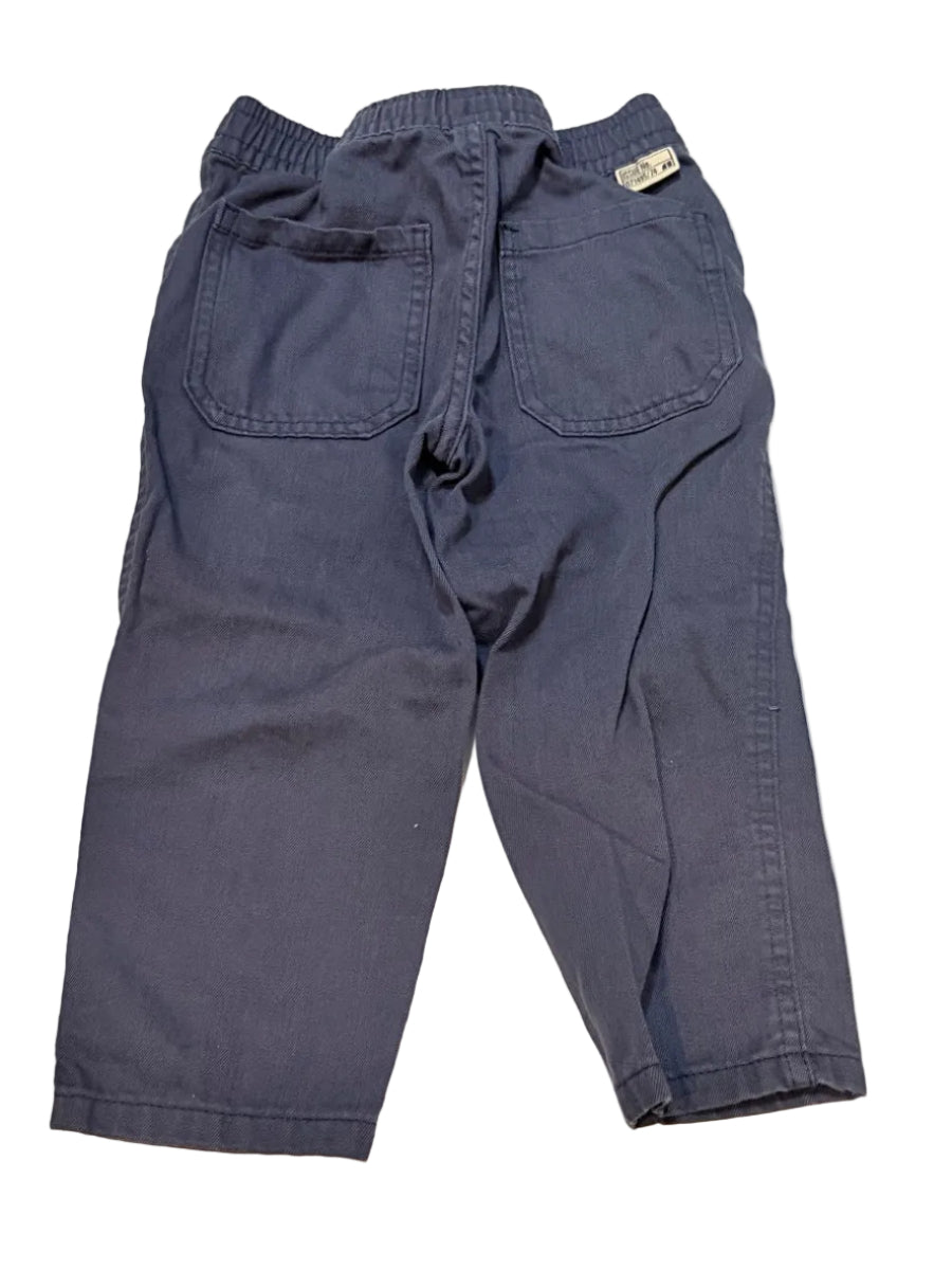 H&M Navy Loose Fit Tapered Pants 2T