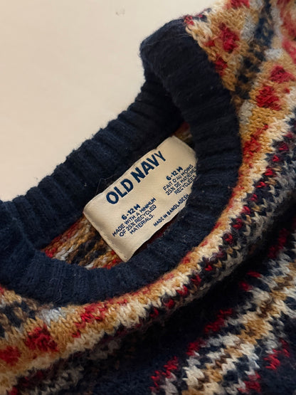 Old Navy Fair Isle Knit Sweater 6-12M