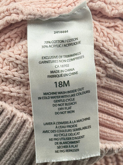 Rococo Pink Chunky Knit Sweater 18M