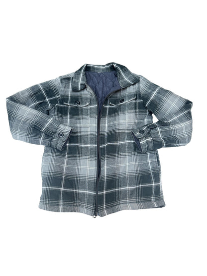 Plaid Flannel Quilted Lined Jacket 8/9Y