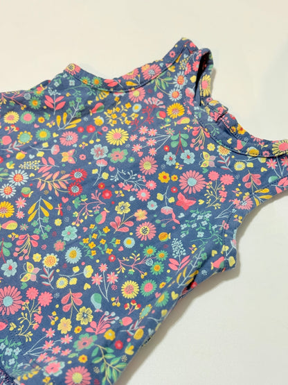 Baby Gap Floral Navy Tank Top 3-6M