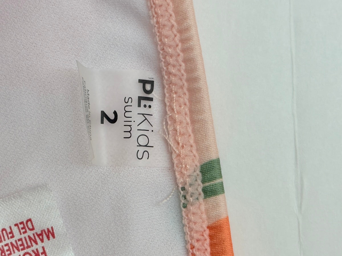 PL Kids Peach Print Swim Set 2T