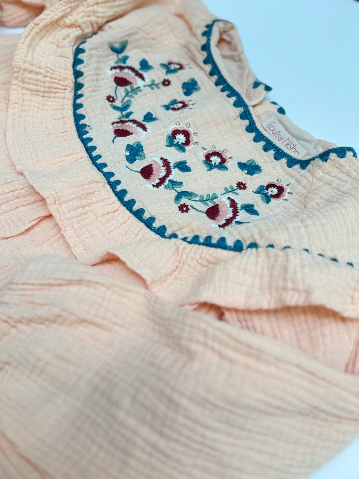 Louise Misha Andrea Blush Embroidered Blouse 8