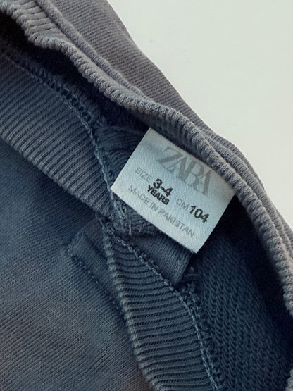 Zara Navy Henley Sweatshirt 3-4Y