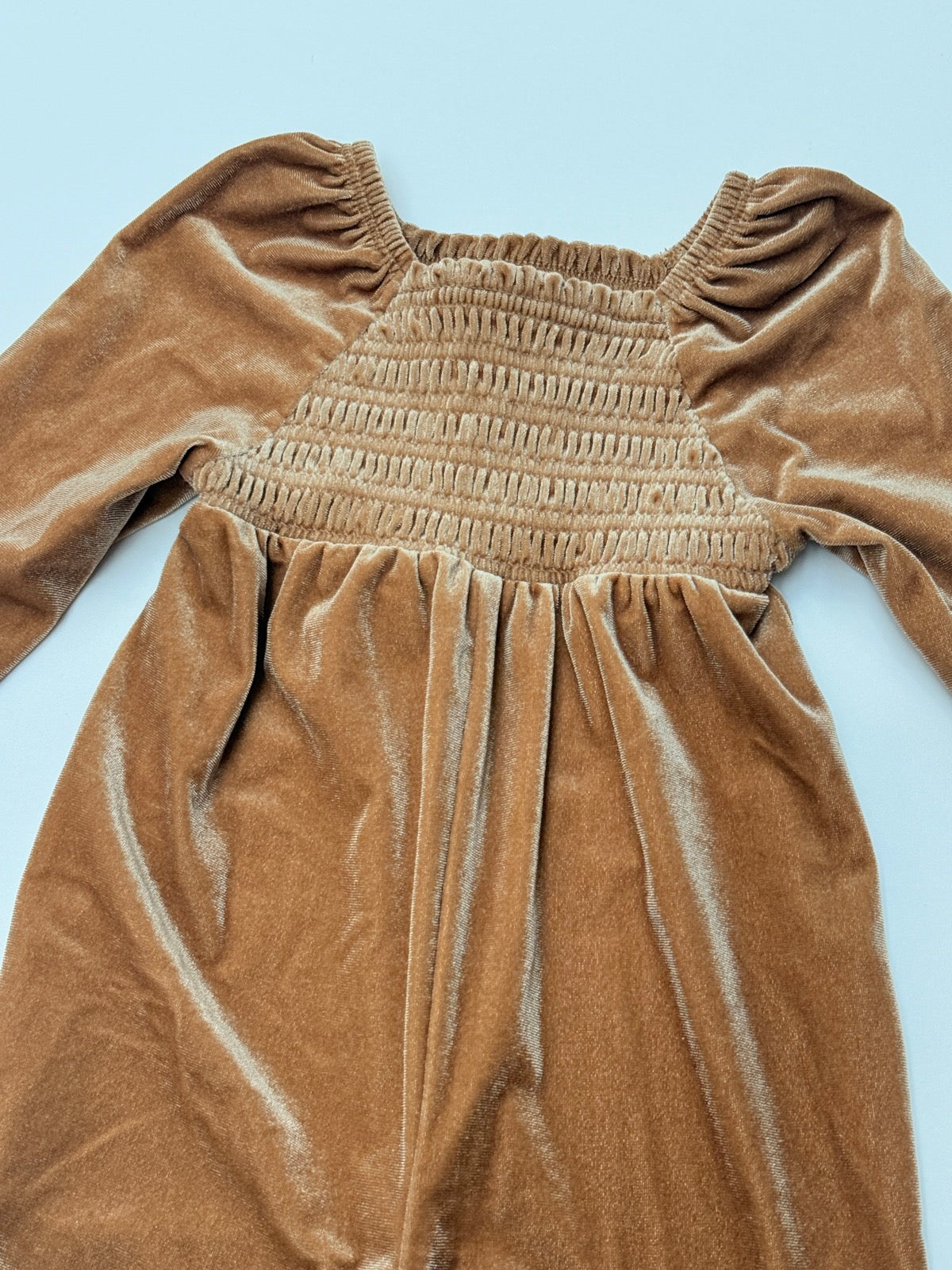 Old Navy Velour Smocked Romper 6-12M