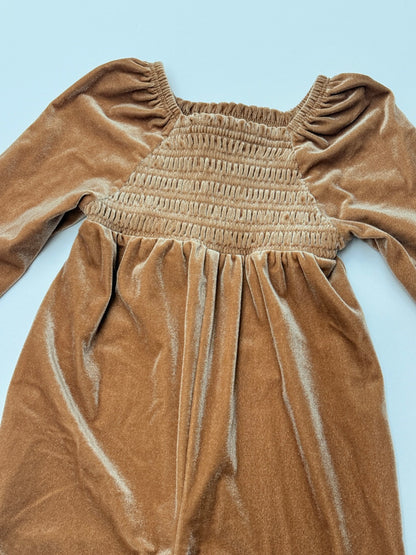 Old Navy Velour Smocked Romper 6-12M