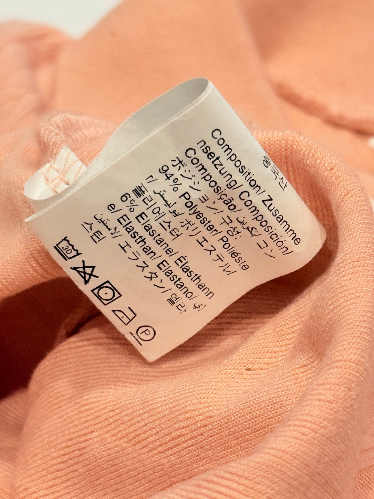 Polo Shirt Shein Peach Diamond Knit 18-24M