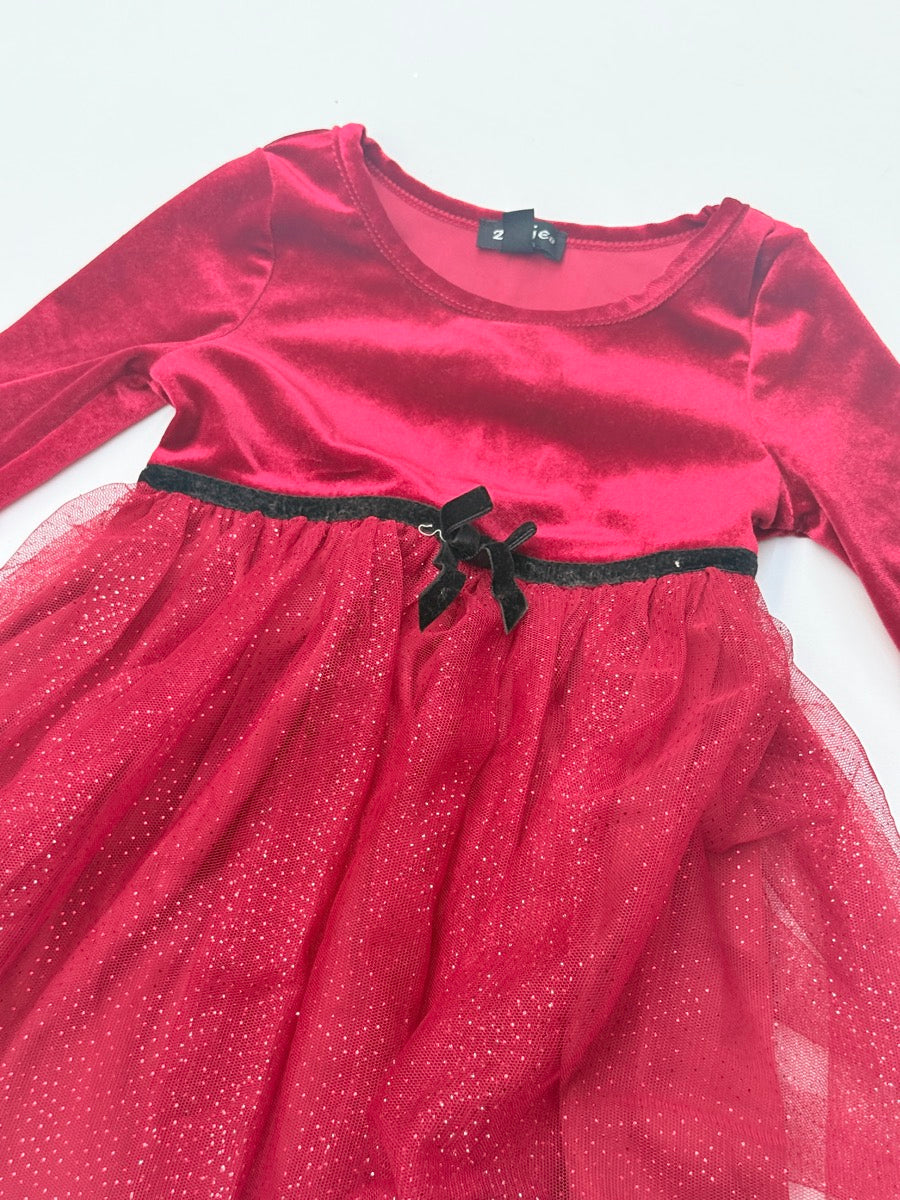 Zunie Red Velvet Santa Tutu Dress 2T