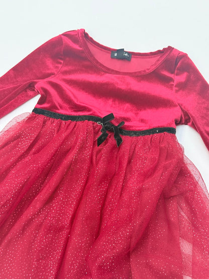 Zunie Red Velvet Santa Tutu Dress 2T
