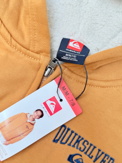 NWT - Quiksilver Sherpa Lined Zip Hoodie Size 7/8