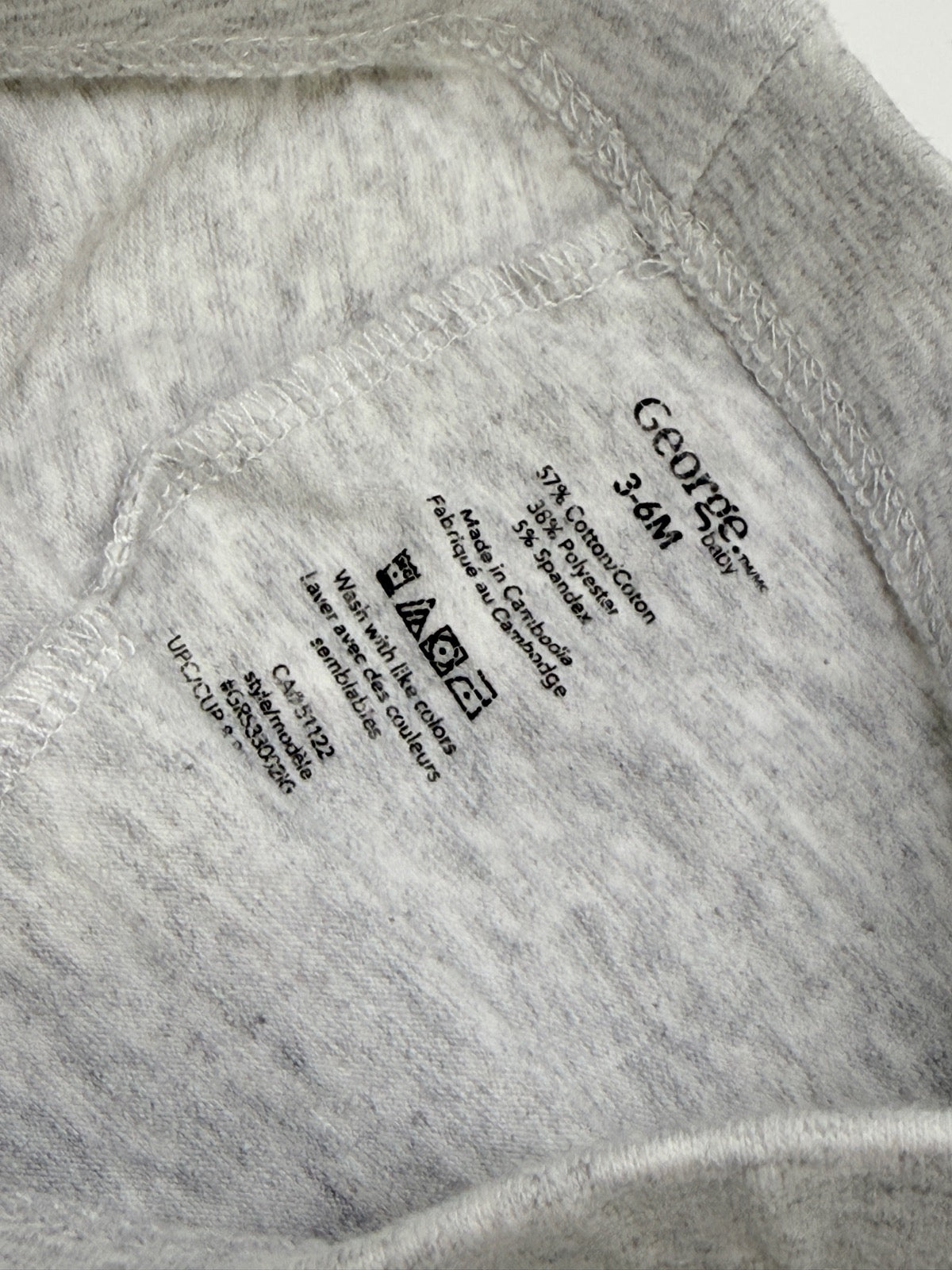 George Baby Gray Leggings 3-6M