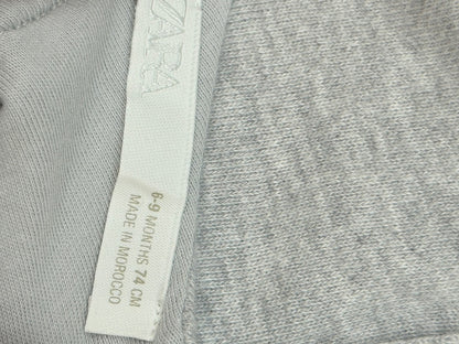 Zara Gray Knit Overalls 6-9M