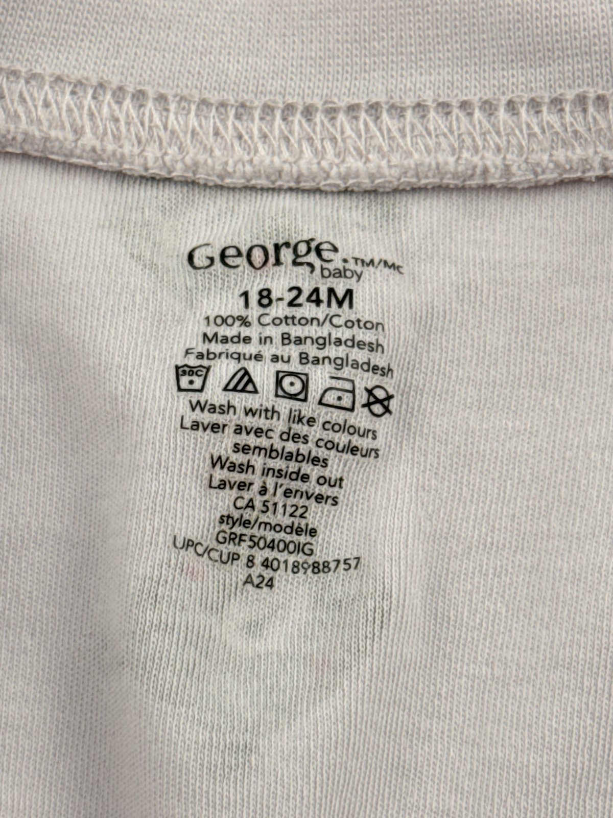 George Baby Bear Print Sleeper 18-24M