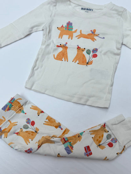 Old Navy Dog Print Pajama Set 12-18M