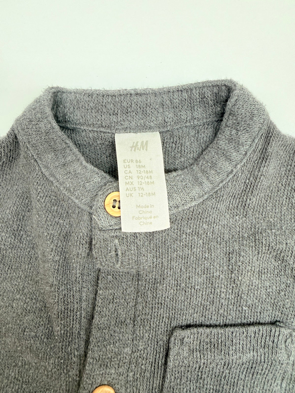 H&M Ribbed Knit Cardigan Size 18M