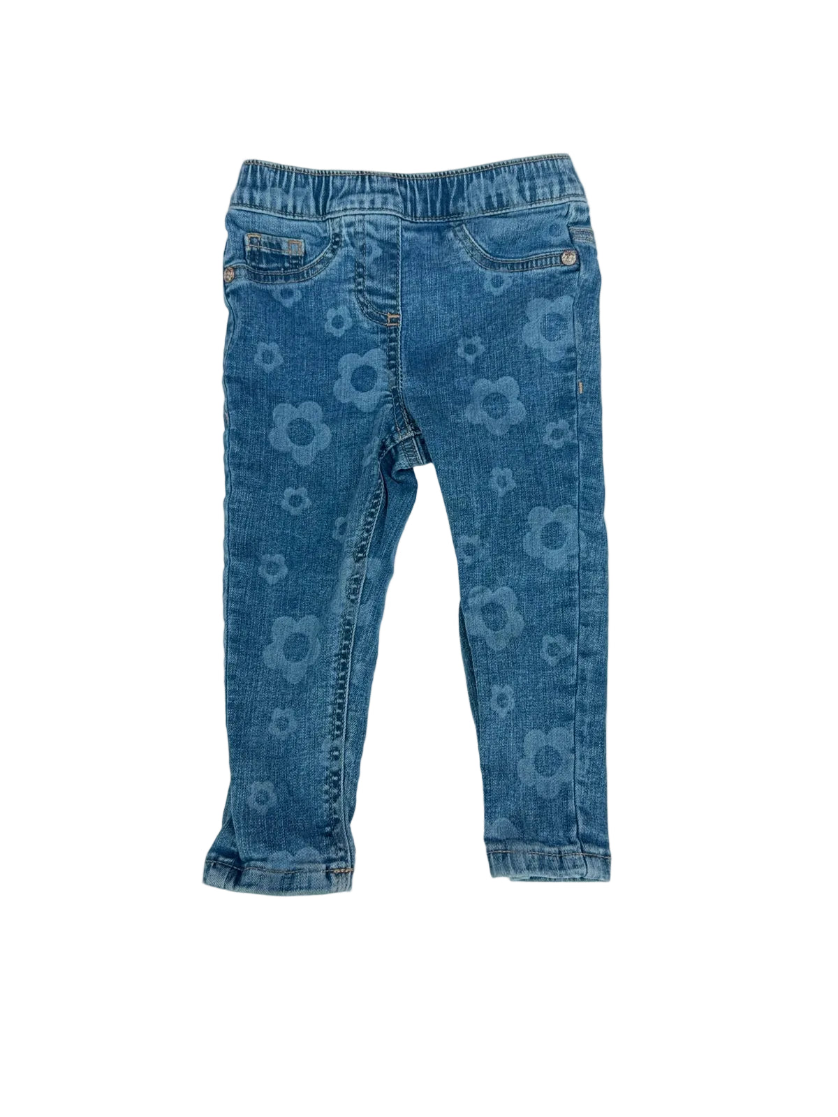 Next Floral Denim Jeggings 1.5-2y