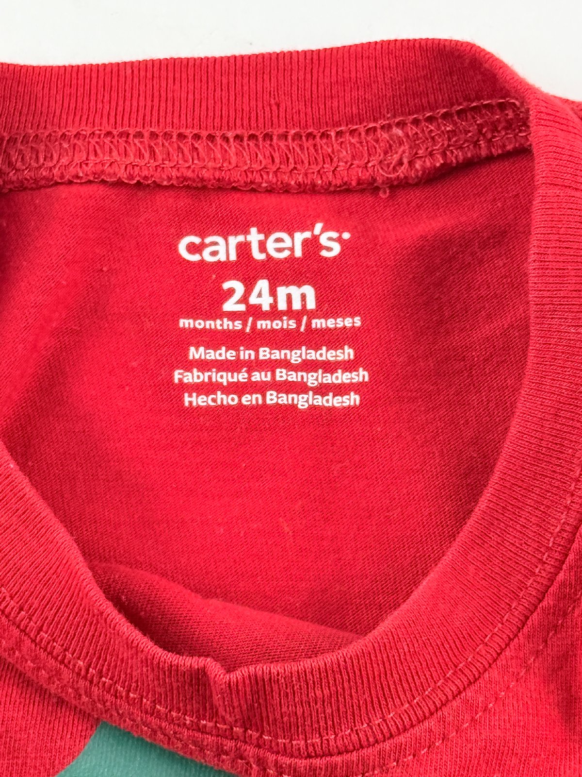 Carter's Baby Elf Red Bodysuit 24M
