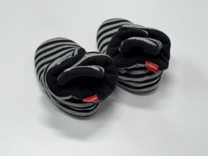 Chaussons Bébé Myggrpp Rayés Noir Gris