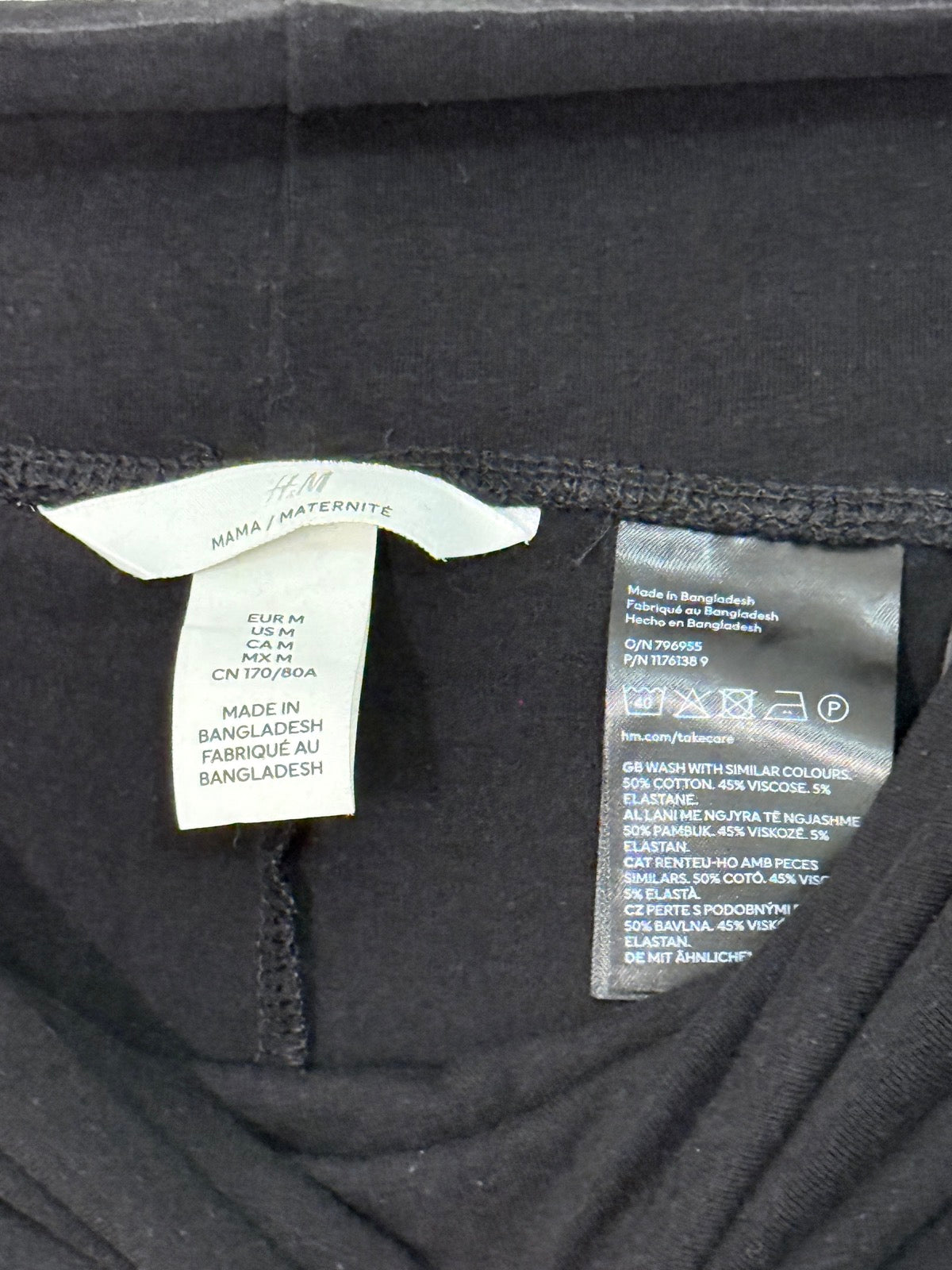 H&M Mama Black Maternity Leggings Size M