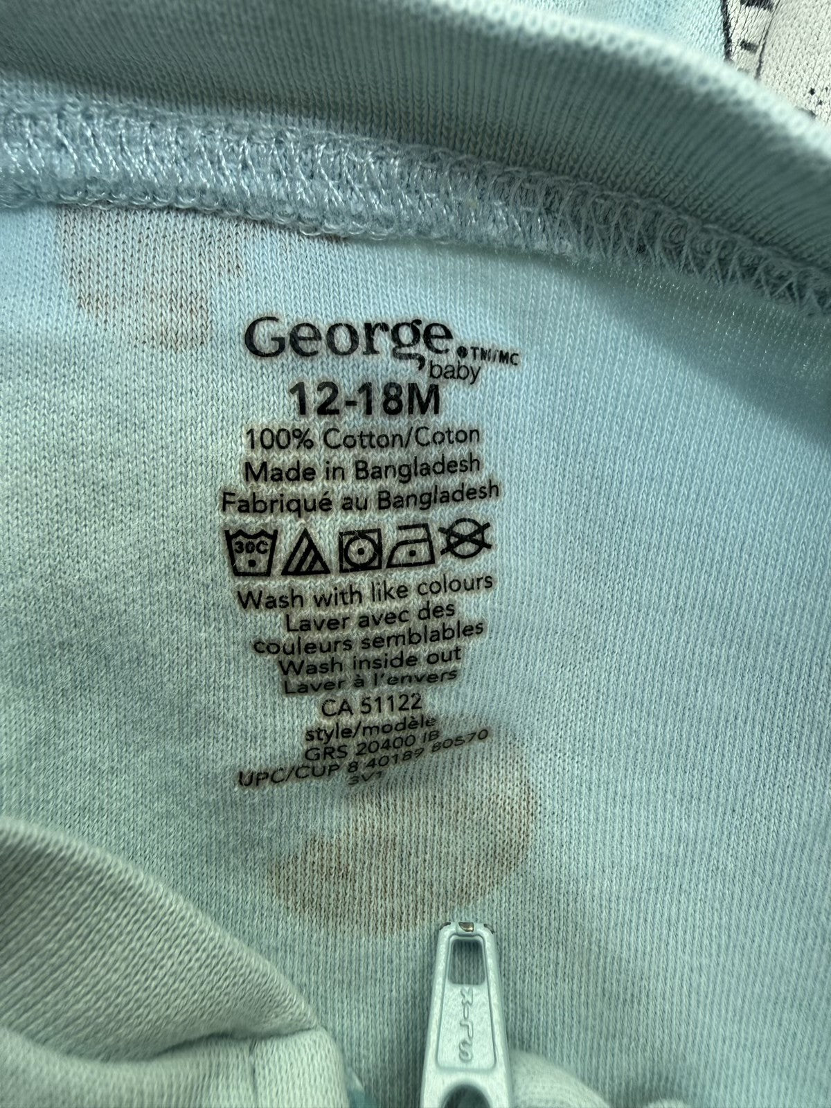 George Baby Milk & Cookies Sleeper 12-18M